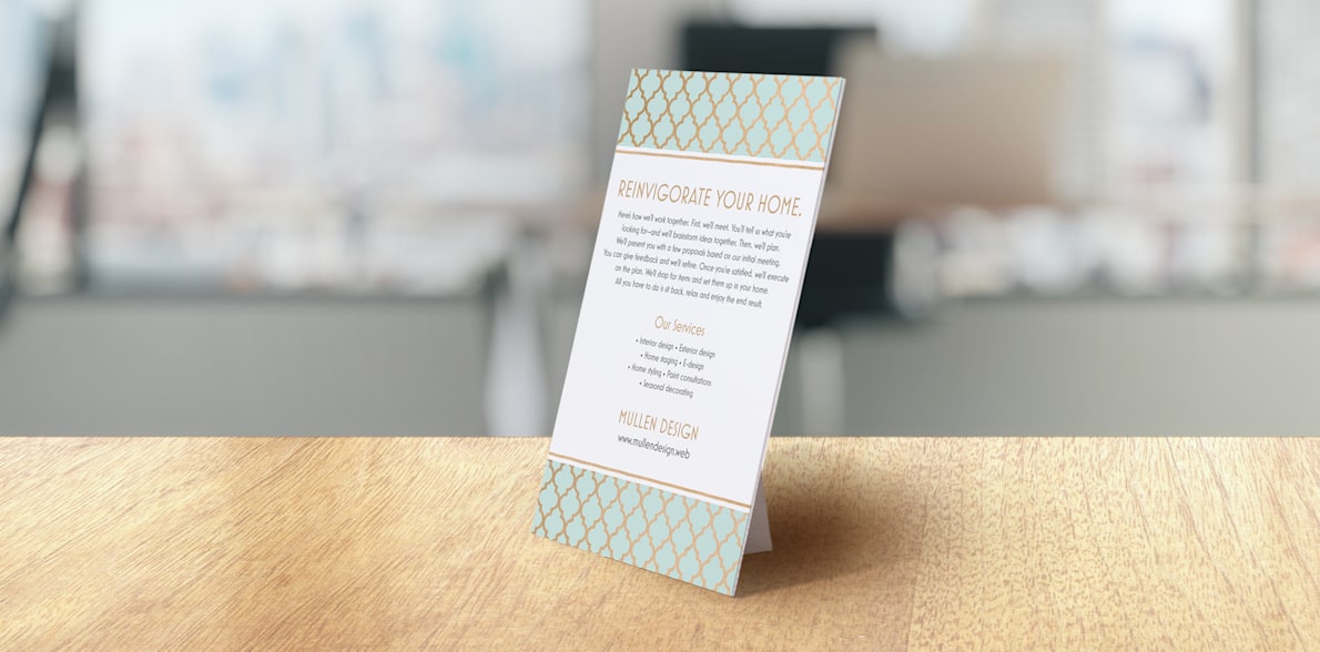 Tabletop signs online